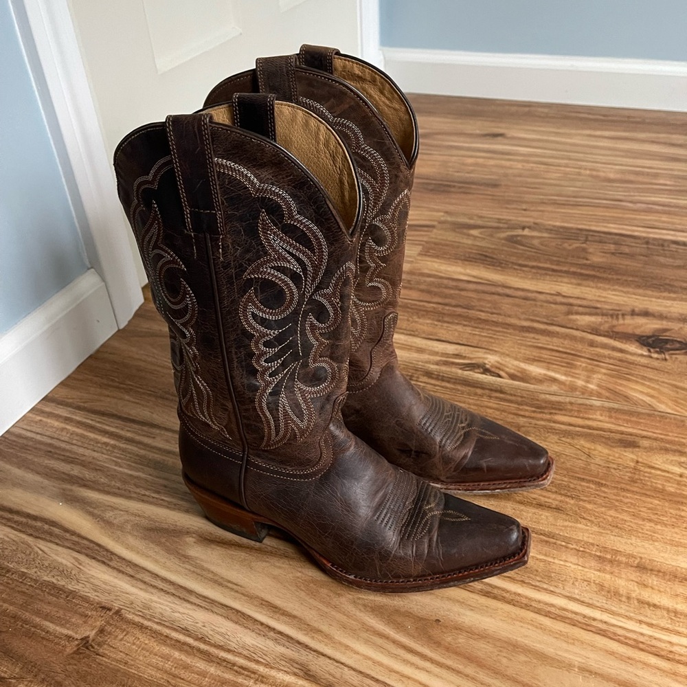 Shyanne Loretta Western Brown Leather Cowboy Boots